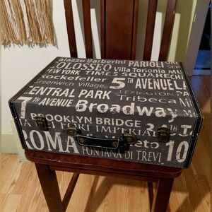 Vintage Style Typography Suitcase